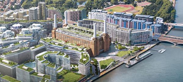 The redevelopment at Battersea Power Station will include retail, office and residential space, plus a public park, town square and new tube station.